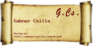 Gabner Csilla névjegykártya